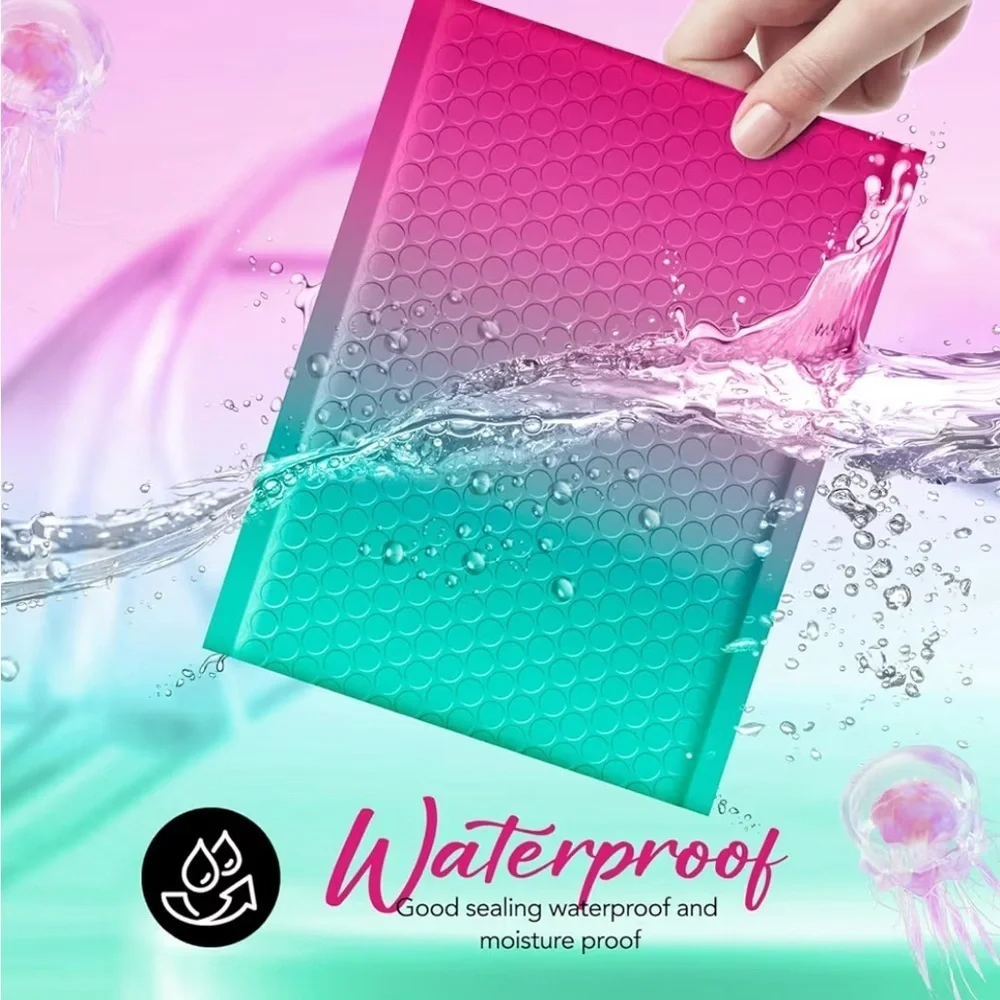 100 Pack Pink/Green Bubble Mailers 6x10 NWT
